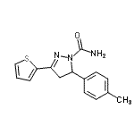 CAS#: 885269-92-1, 5-(4-Methylphenyl)-3-(2-thienyl)-4,5-dihydro-1H-pyrazole-1-carboxamide