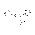 CAS#: 885269-94-3, 5-(2-Furyl)-3-(2-thienyl)-4,5-dihydro-1H-pyrazole-1-carboxamide