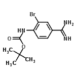 CAS#: 885270-21-3, 2-Methyl-2-propanyl (2-bromo-4-carbamimidoylphenyl)carbamate