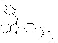 CAS#: 885270-85-9, tert-butyl N-[1-[1-[(4-fluorophenyl)methyl]benzimidazol-2-yl]-4-piperidyl]carbamate