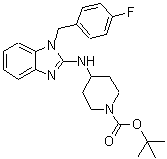CAS#: 885270-91-7, 2-Methyl-2-propanyl 4-{[1-(4-fluorobenzyl)-1H-benzimidazol-2-yl]amino}-1-piperidinecarboxylate