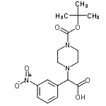 CAS#: 885274-17-9, (4-{[(2-Methyl-2-propanyl)oxy]carbonyl}-1-piperazinyl)(3-nitrophenyl)acetic acid