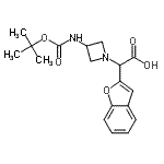 CAS#: 885275-29-6, 2-(benzofuran-2-yl)-2-[3-(tert-butoxycarbonylamino)azetidin-1-yl]acetic acid