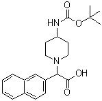 CAS#: 885275-41-2, [4-({[(2-Methyl-2-propanyl)oxy]carbonyl}amino)-1-piperidinyl](2-naphthyl)acetic acid