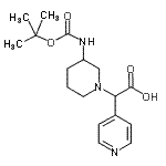 CAS#: 885276-46-0, [3-({[(2-Methyl-2-propanyl)oxy]carbonyl}amino)-1-piperidinyl](4-pyridinyl)acetic acid