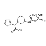 CAS#: 885276-49-3, [3-({[(2-Methyl-2-propanyl)oxy]carbonyl}amino)-1-piperidinyl](2-thienyl)acetic acid
