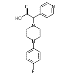 CAS 登录号：885276-71-1， [4-(4-氟苯基)-1-哌嗪基](4-吡啶基)乙酸