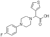 CAS 登录号：885276-75-5， [4-(4-氟苯基)-1-哌嗪基](3-噻吩基)乙酸