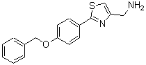 CAS 登录号：885280-65-9， 1-{2-[4-(苄氧基)苯基]-1,3-噻唑-4-基}甲胺