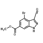 CAS 登录号：885518-48-9， 甲基4-溴-3-甲酰基-1H-吲唑-6-羧酸酯