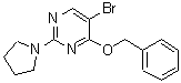 CAS 登录号：885952-21-6， 4-(苄氧基)-5-溴-2-(1-吡咯烷基)嘧啶