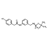 CAS#: 886362-47-6, 2-Methyl-2-propanyl (3-{[(4-hydroxyphenyl)acetyl]amino}benzyl)carbamate