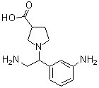 CAS 登录号：886363-95-7， 1-[2-氨基-1-(3-氨基苯基)乙基]-3-吡咯烷羧酸