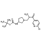 CAS#: 886364-19-8, 2-Methyl-2-propanyl {1-[3-(6-chloro-3-pyridinyl)-2-methyl-3-oxopropyl]-3-pyrrolidinyl}carbamate