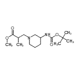 CAS#: 886364-54-1, Methyl 2-methyl-3-[3-({[(2-methyl-2-propanyl)oxy]carbonyl}amino)-1-piperidinyl]propanoate