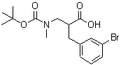 CAS#: 886364-79-0, 2-(3-Bromobenzyl)-3-(methyl{[(2-methyl-2-propanyl)oxy]carbonyl}amino)propanoic acid