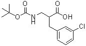CAS#: 886364-85-8, 2-(3-Chlorobenzyl)-3-({[(2-methyl-2-propanyl)oxy]carbonyl}amino)propanoic acid