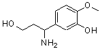 CAS 登录号：886366-32-1， 5-(1-氨基-3-羟基丙基)-2-甲氧基苯酚