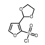CAS#: 886851-63-4, 3-(1,3-Dioxolan-2-yl)-2-furansulfonyl chloride