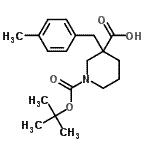 CAS#: 887344-23-2, 3-(4-Methylbenzyl)-1-{[(2-methyl-2-propanyl)oxy]carbonyl}-3-piperidinecarboxylic acid