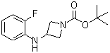 CAS 登录号：887579-99-9， 3-[(2-氟苯基)氨基]-1-吖丁啶羧酸叔丁酯