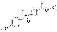 CAS#: 887586-94-9, 2-Methyl-2-propanyl 3-[(4-cyanophenyl)sulfonyl]-1-azetidinecarboxylate