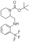 CAS#: 887588-05-8, 2-Methyl-2-propanyl 2-({[2-(trifluoromethyl)phenyl]amino}methyl)-1-piperidinecarboxylate