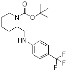 CAS#: 887588-14-9, 2-Methyl-2-propanyl 2-({[4-(trifluoromethyl)phenyl]amino}methyl)-1-piperidinecarboxylate