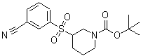 CAS#: 887589-95-9, 2-Methyl-2-propanyl 3-[(3-cyanophenyl)sulfonyl]-1-piperidinecarboxylate