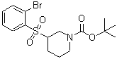 CAS#: 887590-07-0, 2-Methyl-2-propanyl 3-[(2-bromophenyl)sulfonyl]-1-piperidinecarboxylate