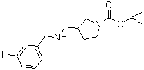 CAS 登录号：887590-99-0， 3-{[(3-氟苄基)氨基]甲基}-1-吡咯烷羧酸叔丁酯