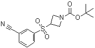 CAS#: 887593-72-8, 2-Methyl-2-propanyl 3-[(3-cyanophenyl)sulfonyl]-1-azetidinecarboxylate