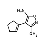 CAS#: 88786-21-4, 4-(1-Cyclopenten-1-yl)-3-methyl-1,2-oxazol-5-amine