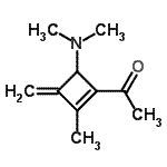 CAS#: 88830-18-6, 1-[4-(Dimethylamino)-2-methyl-3-methylene-1-cyclobuten-1-yl]ethanone