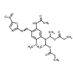 CAS 登录号：88938-56-1， ({5-乙酰氨基-2-甲氧基-4-[(5-硝基-1,3-噻唑-2-基)偶氮]苯基}亚氨基)二-1,1-乙二基二丙酸酯