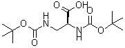 CAS#: 88971-40-8, N-{[(2-Methyl-2-propanyl)oxy]carbonyl}-3-({[(2-methyl-2-propanyl)oxy]carbonyl}amino)-L-alanine