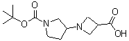 CAS#: 889953-47-3, 1-(1-{[(2-Methyl-2-propanyl)oxy]carbonyl}-3-pyrrolidinyl)-3-azetidinecarboxylic acid