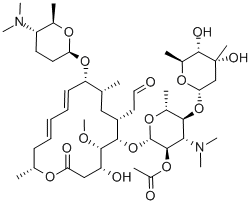 CAS#: 89000-32-8, 9-O-[(5S,6R)-5-(Dimethylamino)Tetrahydro-6-Methyl-2H-Pyran-2-Yl]-Leucomycin V 2alpha-Acetate