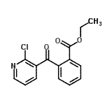 CAS 登录号：890100-43-3， 乙基2-[(2-氯-3-吡啶基)羰基]苯甲酸酯