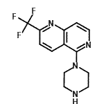 CAS 登录号：890302-17-7， 5-(1-哌嗪基)-2-(三氟甲基)-1,6-萘啶