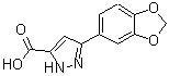CAS # 890621-48-4, 3-(1,3-苯并二氧戊环-5-基)-1H-吡唑-5-羧酸