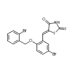 CAS#: 893449-38-2, (5Z)-5-{5-Bromo-2-[(2-bromobenzyl)oxy]benzylidene}-2-thioxo-1,3-thiazolidin-4-one