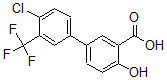 CAS#: 893638-10-3, 4'-Chloro-4-Hydroxy-3'-(Trifluoromethyl)-[1,1'-Biphenyl]-3-carboxylic Acid