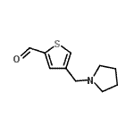 CAS#: 893745-81-8, 4-(1-Pyrrolidinylmethyl)-2-thiophenecarbaldehyde