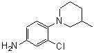 CAS#: 893750-70-4, 3-Chloro-4-(3-methyl-1-piperidinyl)aniline