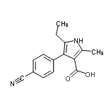 CAS 登录号：894074-71-6， 4-(4-氰基苯基)-5-乙基-2-甲基-1H-吡咯-3-羧酸