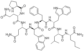 CAS 登录号：89430-34-2， D-脯氨酰-谷氨酰胺酰-谷氨酰胺酰-D-色氨酰-苯丙氨酰-D-色氨酰-亮氨酰-正亮氨酰胺