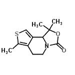 CAS#: 89500-95-8, 1,1,7-Trimethyl-1,5,6,9b-tetrahydro[1,3]oxazolo[3,4-a]thieno[3,4-c]pyridin-3-one