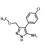 CAS#: 895010-44-3, 4-(4-Chlorophenyl)-3-(methoxymethyl)-1H-pyrazol-5-amine