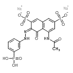 CAS#: 89591-46-8, Disodium (3E)-5-acetamido-4-oxo-3-[(3-phosphonophenyl)hydrazono]-3,4-dihydro-2,7-naphthalenedisulfonate